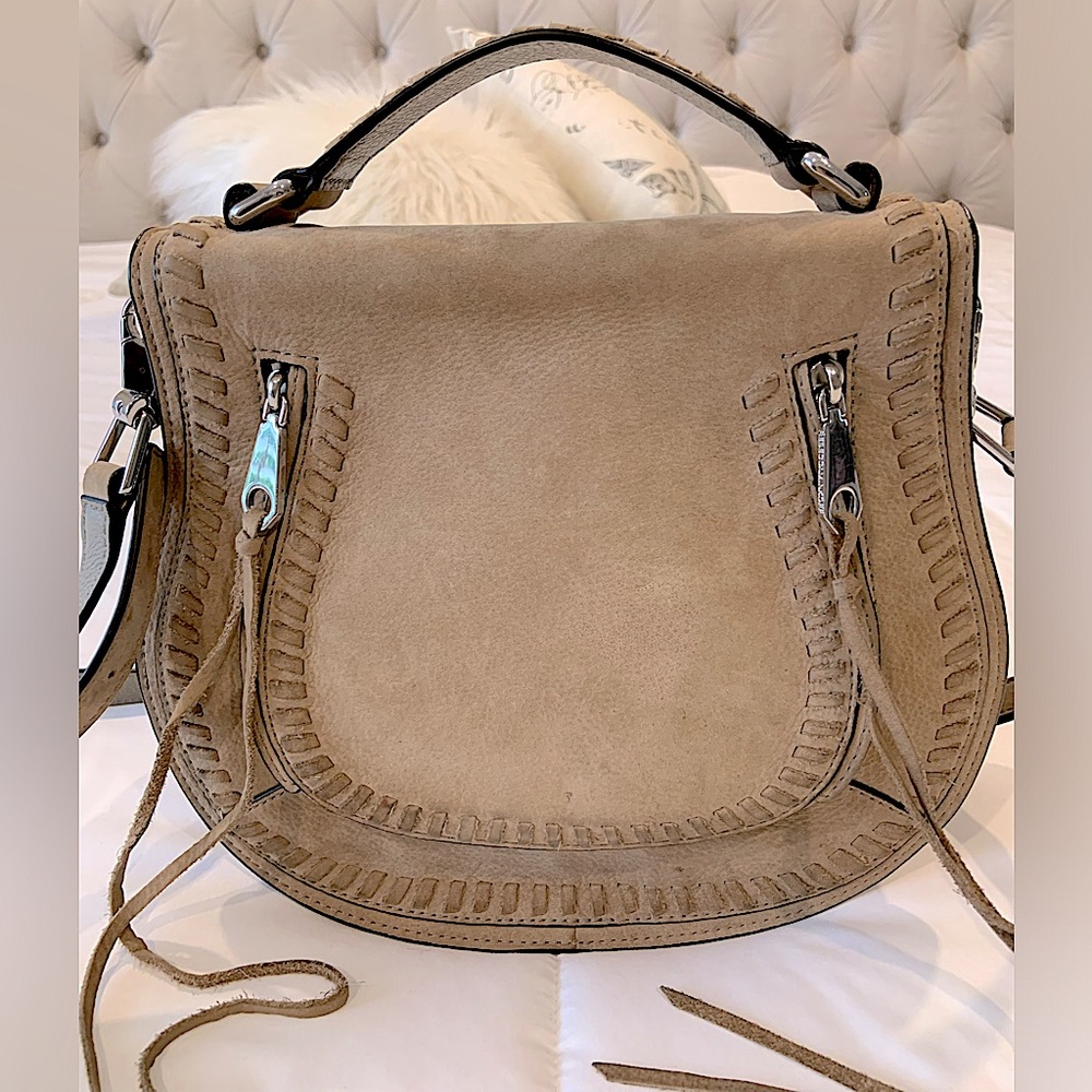Rebecca Minkoff Suede Saddle Shoulder/Crossbody Bag